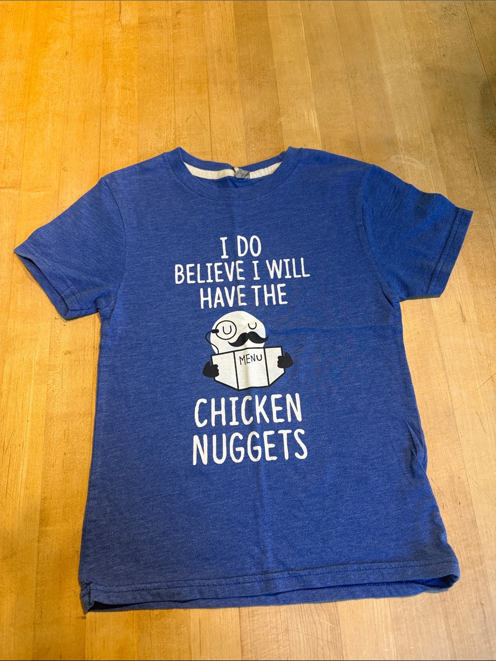 Blue Kids' Graphic Tee - Chicken Nuggets